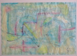 Gilbert Thevenot absztrakt festmény