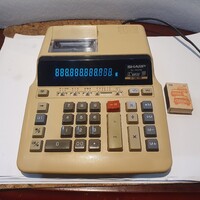 Retro újszerű SHARP EL-2607R VFD kijelzős fénydiódás számológép szocreál kádár