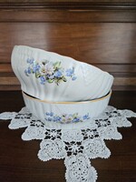 Zsolnay margarétás, nefelejcses komatálak, pogácsás pörköltes tálak, 2 db (1249)