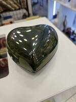 Zsolnay eozin szív bonbonier( nagy meret)