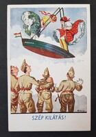 Katona,katonai vicces humoros képeslap Barasits