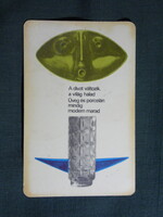 Kártyanaptár,Amfora Üvért vállalat,1969