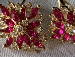 KLIPSZ-aranyozott-hamis drágakövekkel-"Stellavista"-nem jelzett