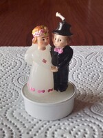 Gyertya - Esküvői tortadísz - Menyasszony és vőlegény