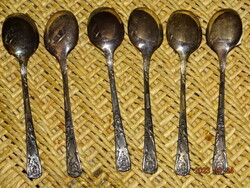 6 DB.-OS OROSZ EZÜSTÖZÖTT KISKANÁL ( TEÁS ? FAGYIS ? FAGYLALTOS ? ) KÉSZLET