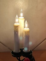 Karácsonyi gyertya készlet, fára akasztható, 3*10 db- os