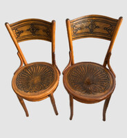 JJ Kohn Thonet legyezős székpár 1910 jelzett