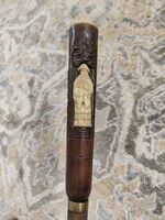 Keletif faragott fa fogóval Keleti Japàn ? Àzsiai stílusú sétapálca sétabot tőrös bot kard bajonett