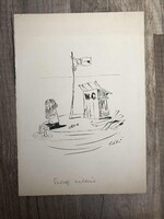 Egri László grafika - Hajótörött