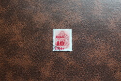 Pecsételt bélyeg 1945 Kisegítő portó 40 f/18 f eltolódott felülnyomat