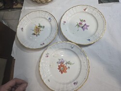 3db KPM porcelán tányér