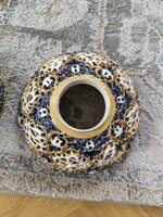 Antik Zsolnay keràmia perzsa mintà àttört làmpa alkatrész kézi festett