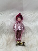 Retro  régi üveg karácsonyfadísz,űrhajós