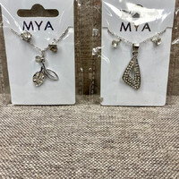 MYA ezüst színű nikkelmentes ékszer 2 db-s szett