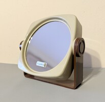 Vintage kétoldalas asztali tükör – nagyítós + normál, West Germany