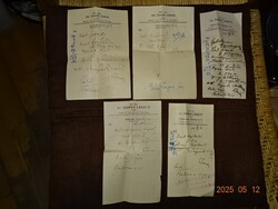 5 DB. RÉGI ORVOSI RECEPT GYÓGYSZERTÁRI PECSÉTES IS BÉKÉSCSABA 1932-3