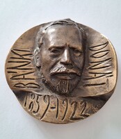 Mladonyiczky Béla (1936-1995) DN 'Bánki Donát 1859-1922 / Bánki Donát bron emlékplakett' kétoldalas