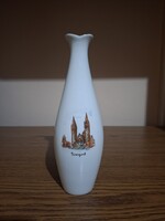 Aquincumi porcelán emlék váza. Szeged. 21,7 cm. Hibátlan. Jelzett