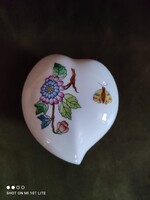 Herendi Viktória mintás levél alakú kicsi bonbonier