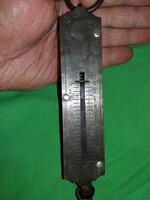 Antik "METER" fém kézi mérleg egykaros mérleg német rugós zseb mérleg 20 kg-ig mér a képek szerint