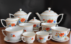 Zsolnay pipacsos manófülest teáskészlet