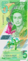Kelet-karibi Államok 5 dollár 2020 UNC POLYMER