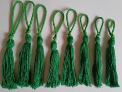 Régi kézzel készített zöld függöny BOJT 8 db együtt