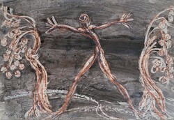 Papp Oszkár - 20 x 29 cm vegyes technika, papír 1983