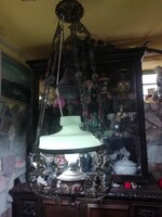 Lüszter lámpa jelenetes misztikus csoda nagy méretű nagyon sok akció és aukció ami folyamatos