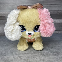 Interaktív masnis ugató plüss kutyus