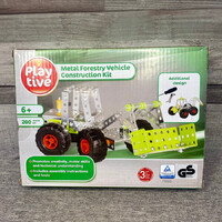 Play tive: Metal Forestry Vehicle Construction Kit; Fém erdészeti jármű készlet