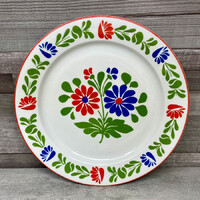 Alföldi porcelán színes virágos fali dísztányér