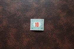 1915 Pirosszámú zöld portó 10 f *  Kat: 50 Ft