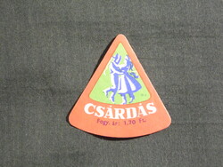 Sajt címke,Pécs tejüzem,Csárdás ömlesztett sajt, 1.70 Ft-