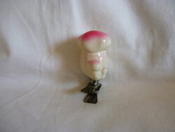 RÉGI ÜVEG KARÁCSONYFADÍSZ - GOMBA "FIÓKÁVAL"! (CSÍPTETŐS!)