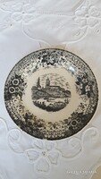 Antik Amberg porcelán dísztányér