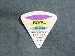 Sajt címke,Pécs,Budapest tejüzem,Royal fűszer keverékes sajt,