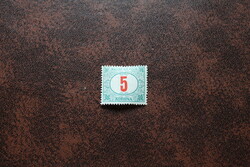 1915 Pirosszámú zöld portó 5 K *  Kat: 300 Ft