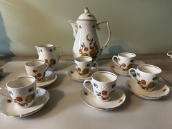 Antik Schumann Arzberg Bavaria porcelán kávéskészlet 6 Személyes