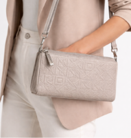 DKNY Active logózott női kézitáska – bézs