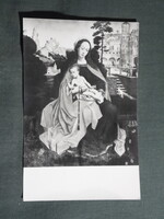 Képeslap,Esztergom,Keresztény múzeum,Ambrosius Benson,Rózsafüzéres madonna,1959-