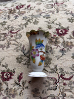 Herendi Viktória mintás miniatűr váza 6 cm, aranyozott – vitrin állapot