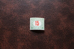 1915 Pirosszámú zöld portó 15 f *  Kat: 150 Ft