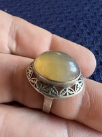 Vintage achát Köves ezüst gyűrű