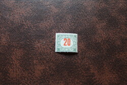 1915 Pirosszámú zöld portó 20 f *  Kat: 70 Ft