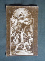 Képeslap,Budapest,Királyi palota,kápolna főoltár,Roskovics,Szent István kép,Csíky fotó kiadás,1929-