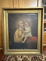 Nagyméretű szentkép hagyatékból