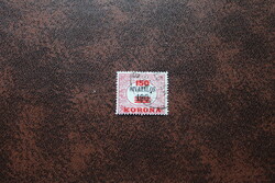 Pecsételt bélyeg 1921/24 Hivatalos 150 K/100 f 3-as lyukasztás  Kat: 70 Ft