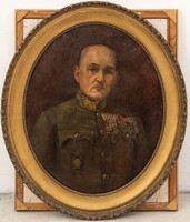 Antal Csák (1868-1930): Portrait of a Hungarian Honvéd Officer, 1920s