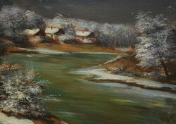 (N) Palicz József (1931 - ) : Folyóparti falu